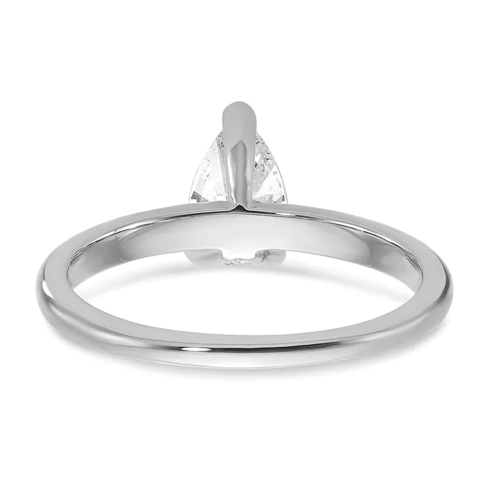 Goldia 14k White Gold 34 Ct Lab Grown Diamond VSSI G Pear Solitare Engagement Ring Rings