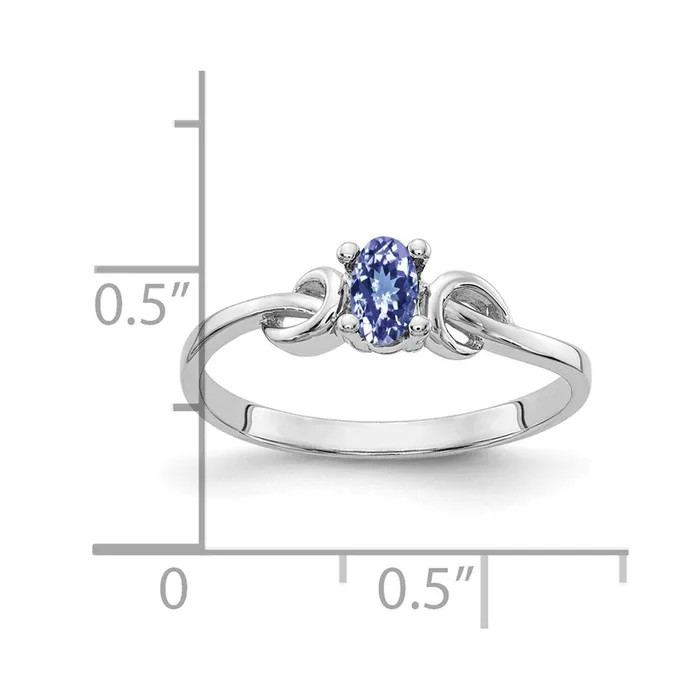 Goldia 14k White Gold 5x3mm Oval Tanzanite ring Rings
