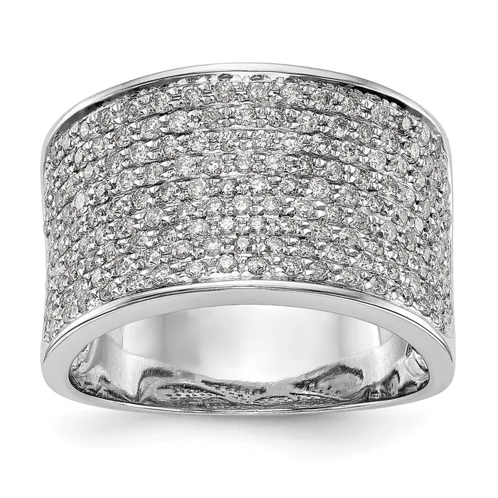 Goldia 14k White Gold Micro Pave 1 carat Complete Diamond Band Rings