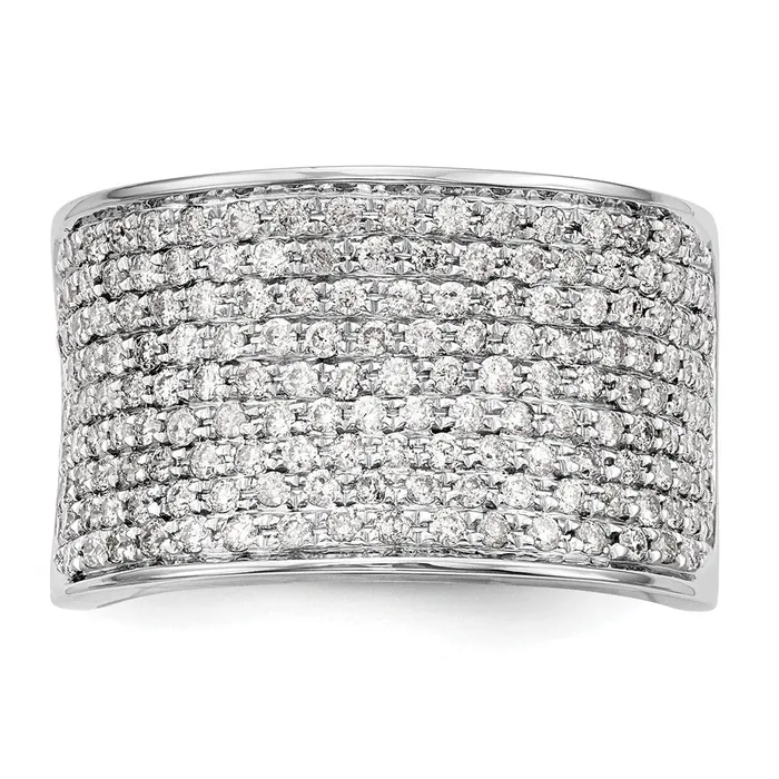 Goldia 14k White Gold Micro Pave 1 carat Complete Diamond Band Rings