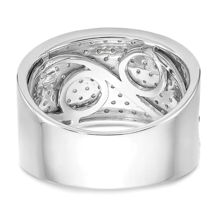 Goldia 14k White Gold Micro Pave 1 carat Complete Diamond Band Rings