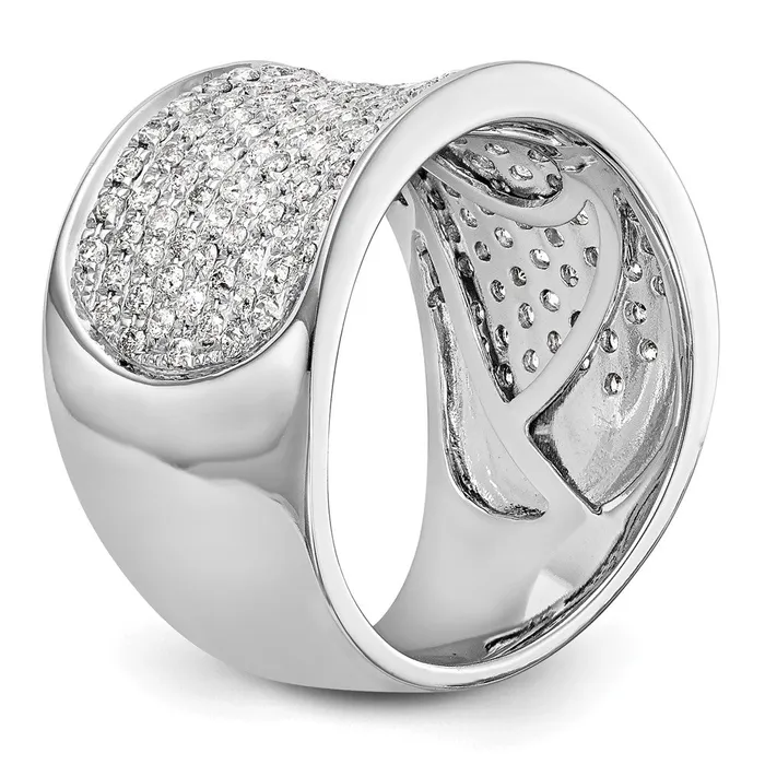 Goldia 14k White Gold Micro Pave 1 carat Complete Diamond Band Rings