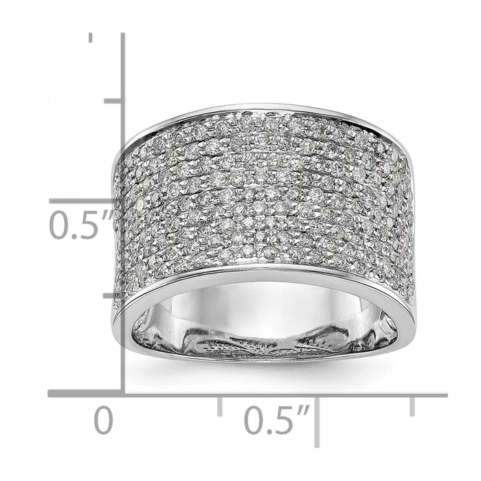 Goldia 14k White Gold Micro Pave 1 carat Complete Diamond Band Rings