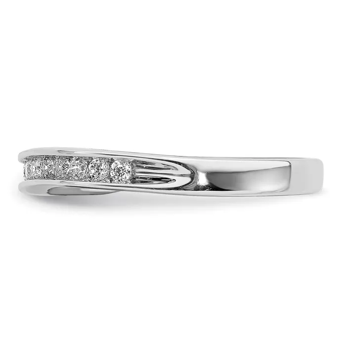 Goldia 14k White Gold Real Diamond Band Rings