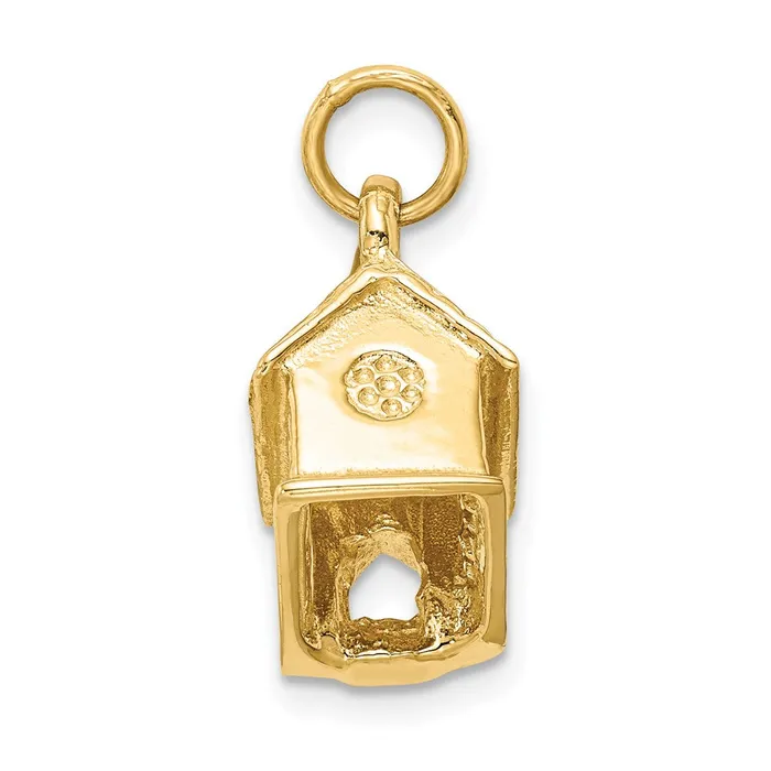 Goldia 14k Yellow Gold 3D Church Charm Charm Necklaces