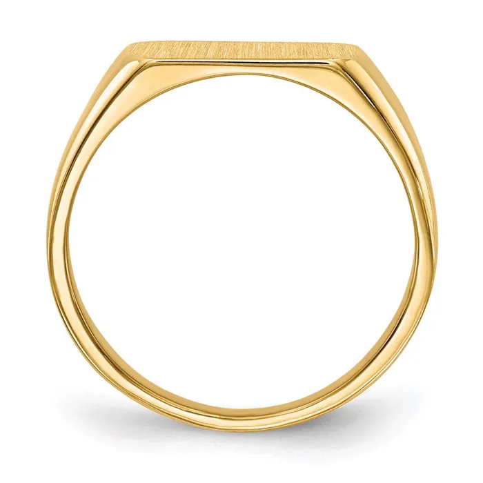 Goldia 14K Yellow Gold 65x115mm Closed Back Signet Ring Rings