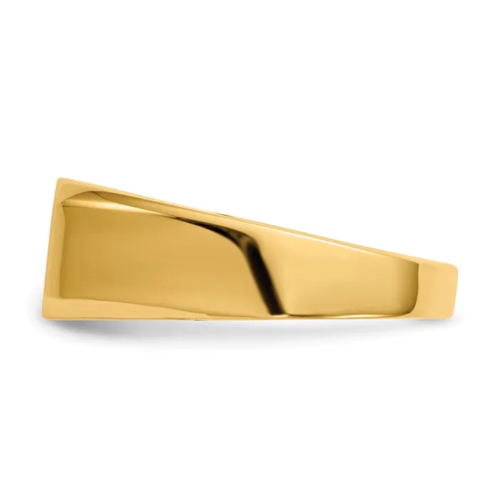 Goldia 14K Yellow Gold 65x115mm Closed Back Signet Ring Rings