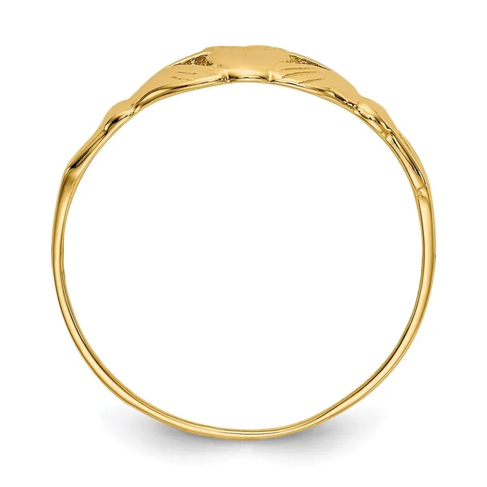 Goldia 14K Yellow Gold Childs Polished Claddagh Ring Rings