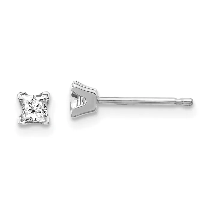 goldiaca Earrings 14k White Gold VS Quality Complete Princess Cut Diamond Earrings goldiaca Earrings 14k White Gold VS Quality Complete Princess Cut Diamond Earrings
