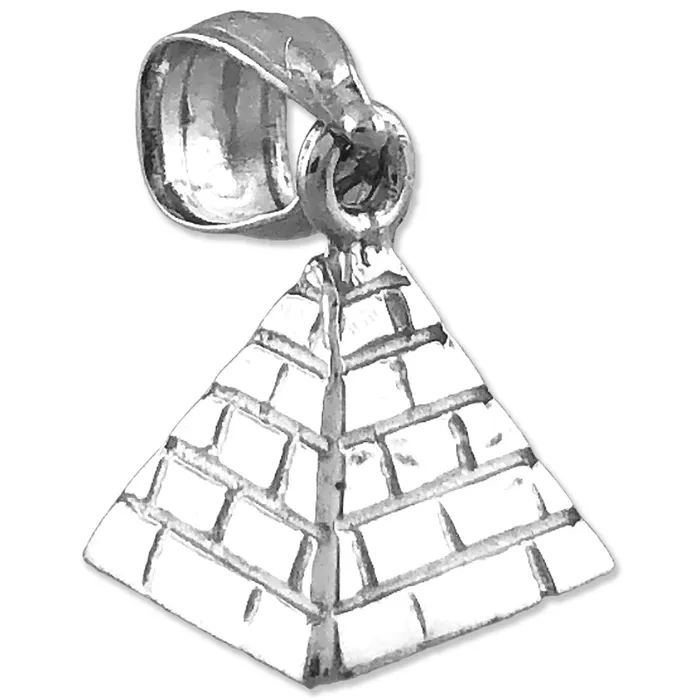 Goldia Charm Necklaces 14K Gold 3D Egyptian Pyramid Charm