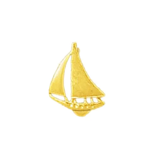 Goldia Charm Necklaces 14K Gold Single Mast Sloop Sailboat Nautical Charm