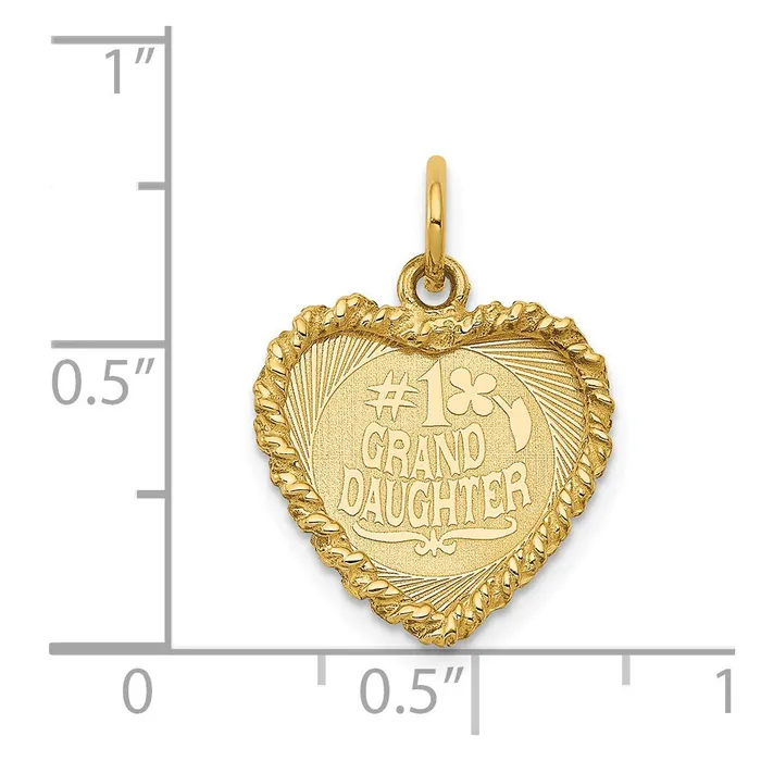 Goldia Charm Necklaces 14k Yellow Gold 1 GRANDDAUGHTER Disc Charm