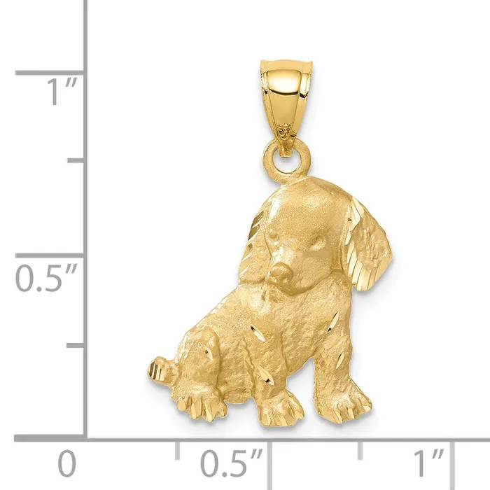 Goldia Charm Necklaces 14k Yellow Gold Dog Charm