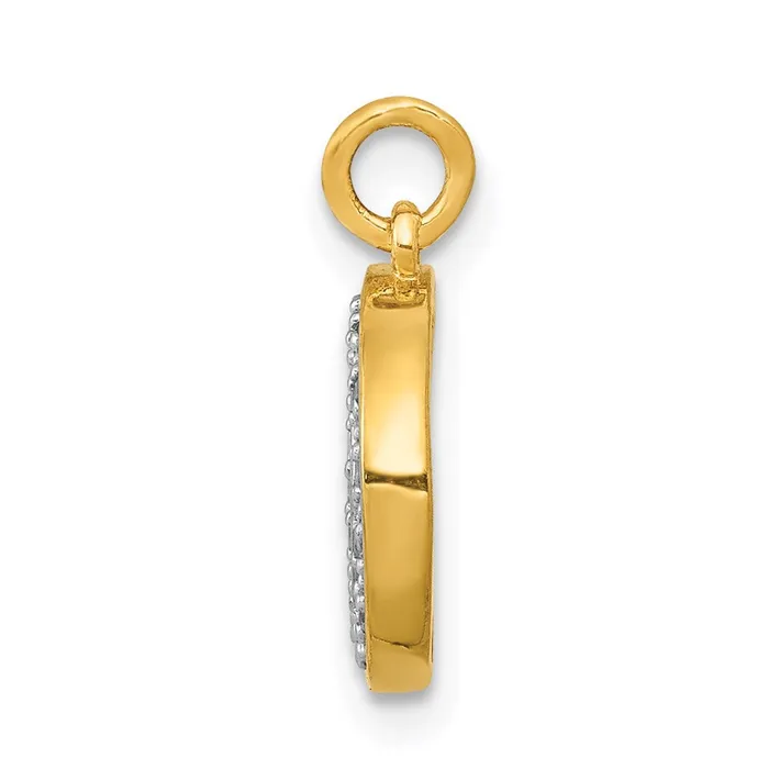 Goldia Charm Necklaces 14K Yellow Gold Real Diamond Moon Charm