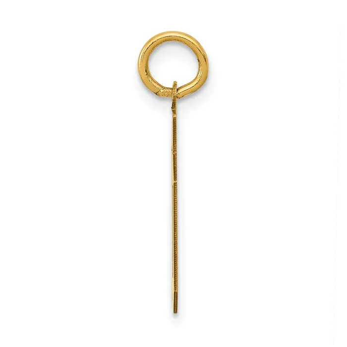Goldia Charm Necklaces 14k Yellow Gold Small Polished Number 50 Charm