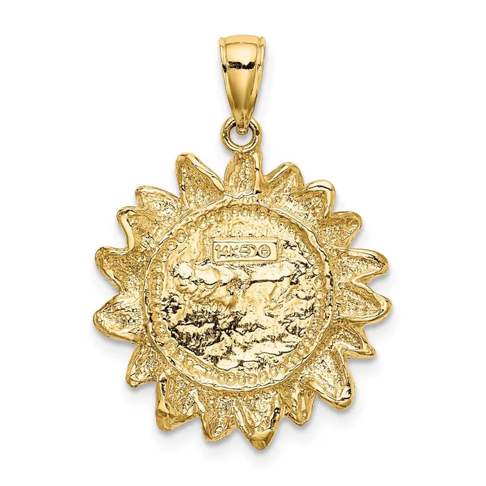 Goldia Charm Necklaces 14k Yellow Gold Smiling Sun Charm