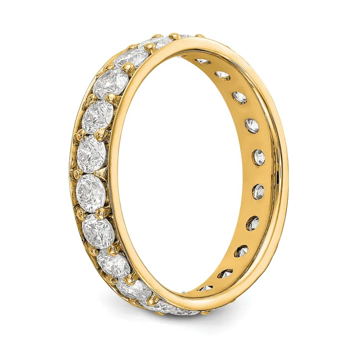 Goldiacom Rings 14k Yellow Gold Polished Vintage 2ct Diamond Eternity Band