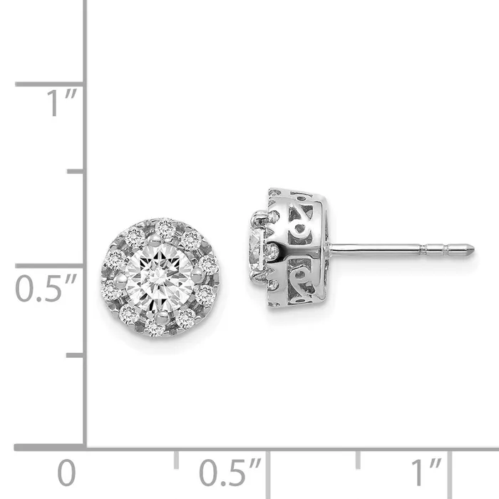 Goldia Earrings 14k White Gold Real Diamond Semimount Stud Earrings