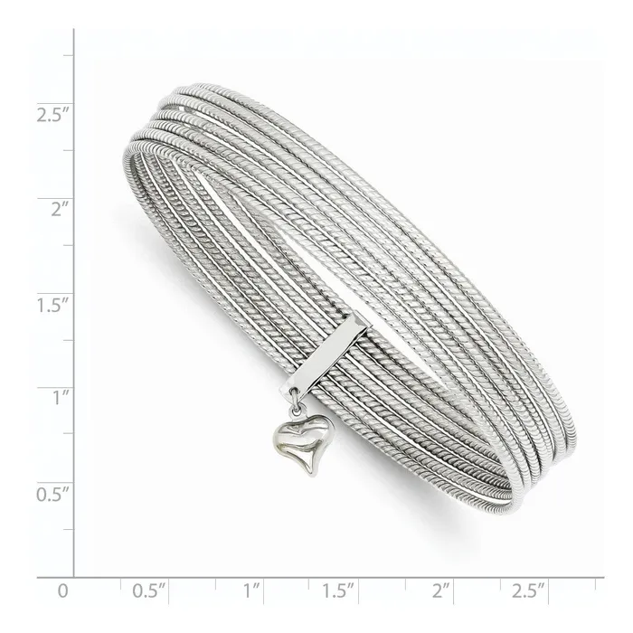 Goldia Earrings 14k White Gold WG Slip On 7 Bangles