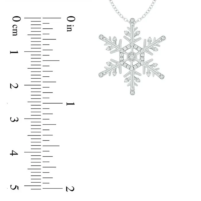 Goldia Necklaces 02 CT TW Natural Diamond Snowflake Pendant in Sterling Silver Goldia Necklaces 02 CT TW Natural Diamond Snowflake Pendant in Sterling Silver
