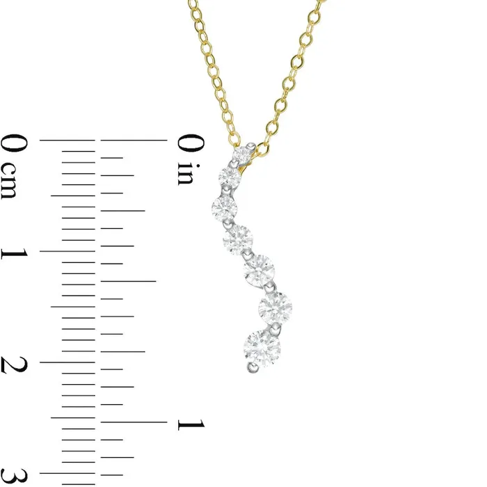 Goldia Necklaces 05 CT TW Journey Natural Diamond Pendant in 14K Gold Goldia Necklaces 05 CT TW Journey Natural Diamond Pendant in 14K Gold