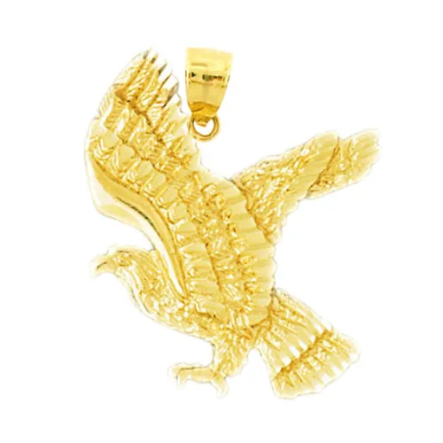 Goldia Necklaces 14K Gold Eagle In Flight Pendant