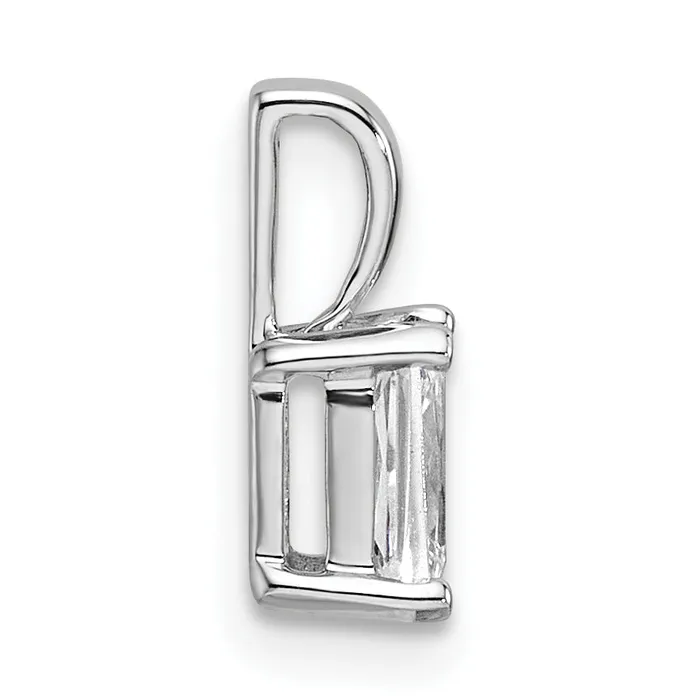 Goldia Necklaces 14k White Gold 12 Ct Certified Lab Grown Diamond VSSI G Radiant Four Prong Pendant