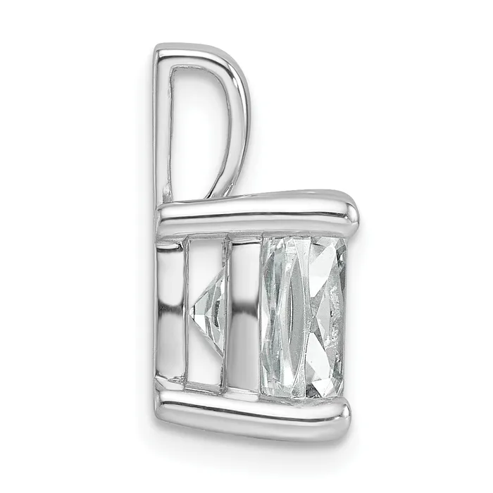 Goldia Necklaces 14k White Gold 5 Ct Certified Lab Grown Diamond VSSI G Cushion Four Prong Pendant