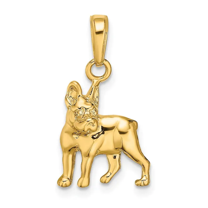 Goldia Necklaces 14k Yellow Gold Boston Terrier Dog Pendant