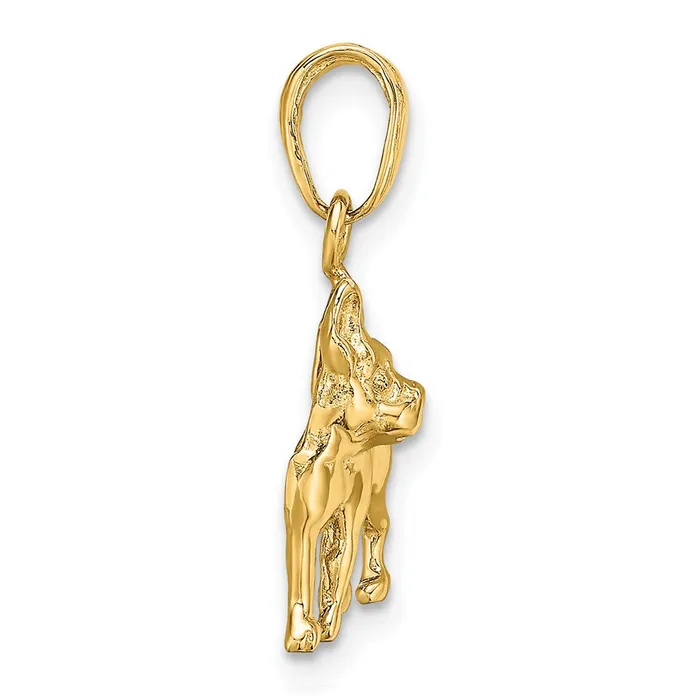 Goldia Necklaces 14k Yellow Gold Boston Terrier Dog Pendant