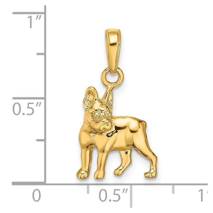 Goldia Necklaces 14k Yellow Gold Boston Terrier Dog Pendant