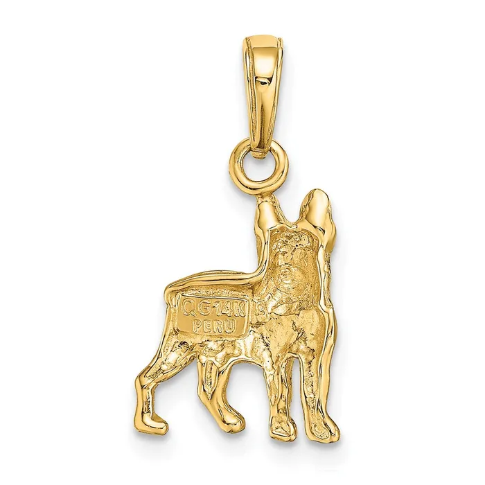 Goldia Necklaces 14k Yellow Gold Boston Terrier Dog Pendant