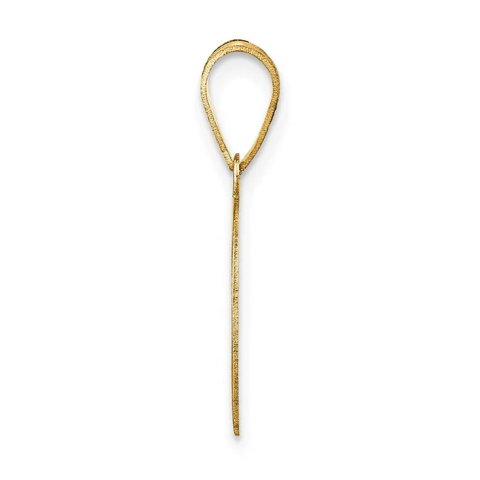 Goldia Necklaces 14k Yellow Gold Polished Number 1 Black Enamel Oval Pendant