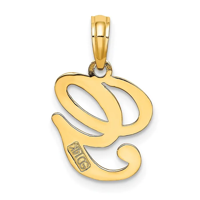 Goldia Necklaces 14k Yellow GoldY Script Letter G Initial Pendant