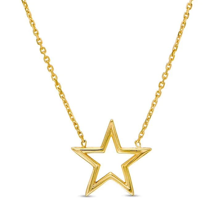 Goldia Necklaces Star Outline Necklace in 14K Gold