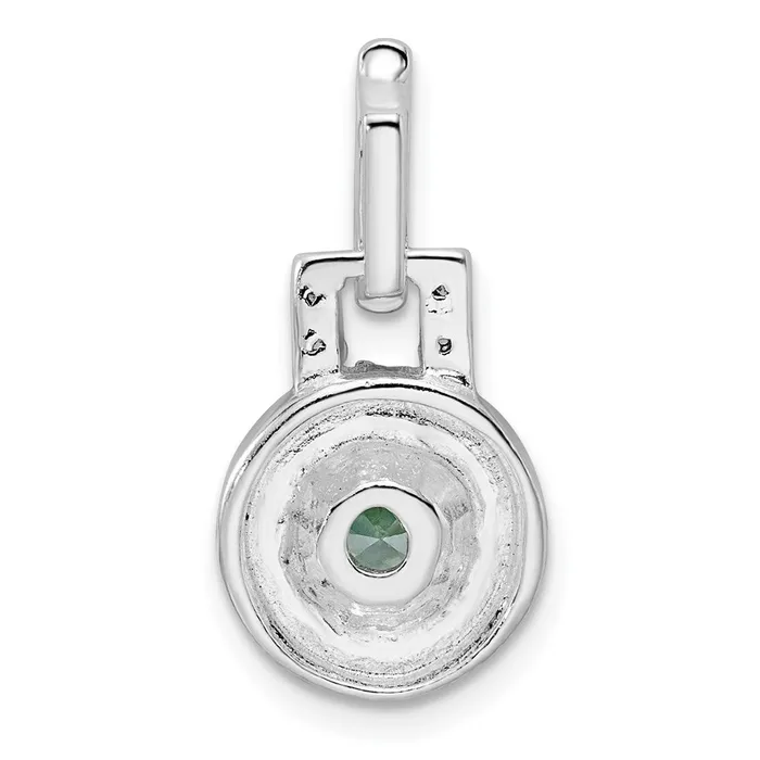 Goldia Necklaces Sterling Silver Polished Topaz and White CZ Pendant