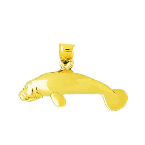 Goldia PreStyled Sets 14K Gold 30MM Manatee Pendant