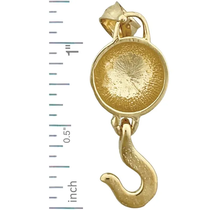 Goldia PreStyled Sets 14K Gold Crane Hook Pendant