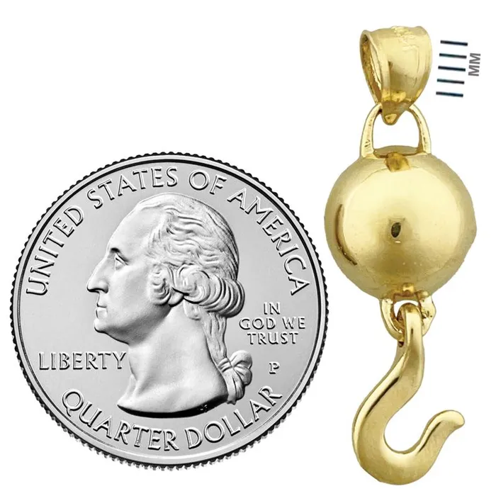 Goldia PreStyled Sets 14K Gold Crane Hook Pendant