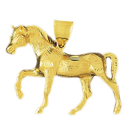 Goldia PreStyled Sets 14K Gold Farm Horse Pendant