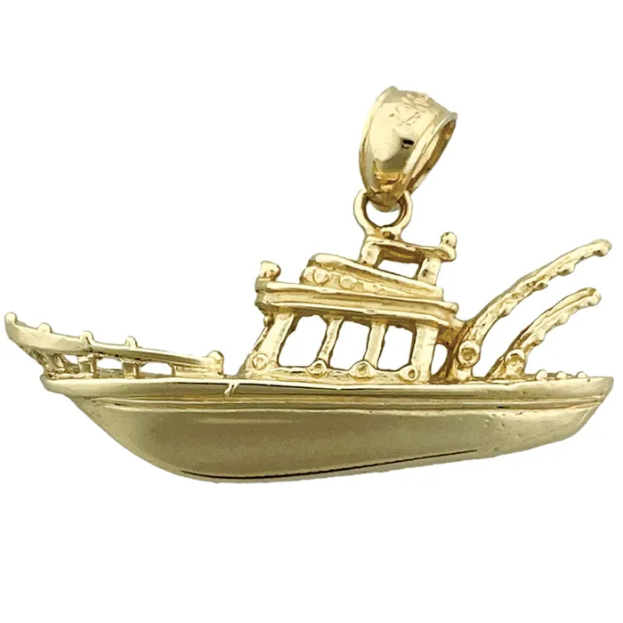 Goldia PreStyled Sets 14K Gold Fishing Boat Pendant