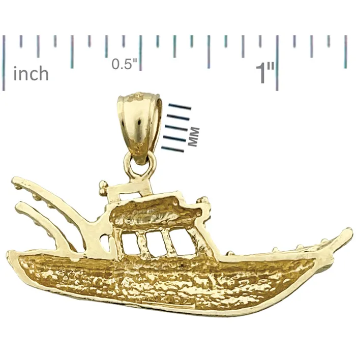 Goldia PreStyled Sets 14K Gold Fishing Boat Pendant
