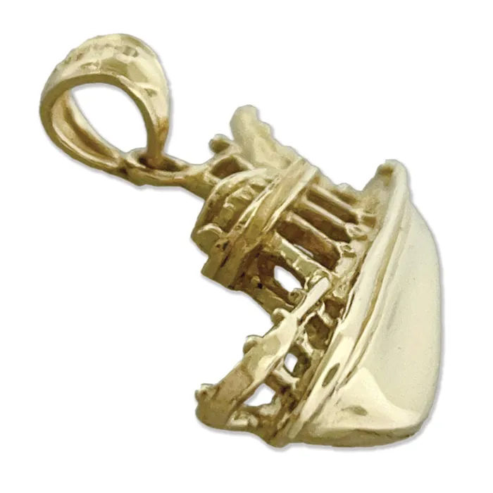 Goldia PreStyled Sets 14K Gold Fishing Boat Pendant