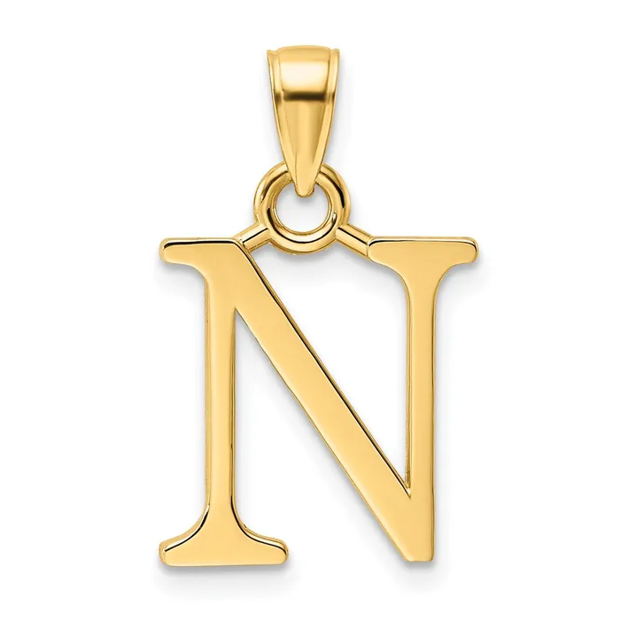 Goldia PreStyled Sets 14k Yellow Gold Polished Letter N Pendant
