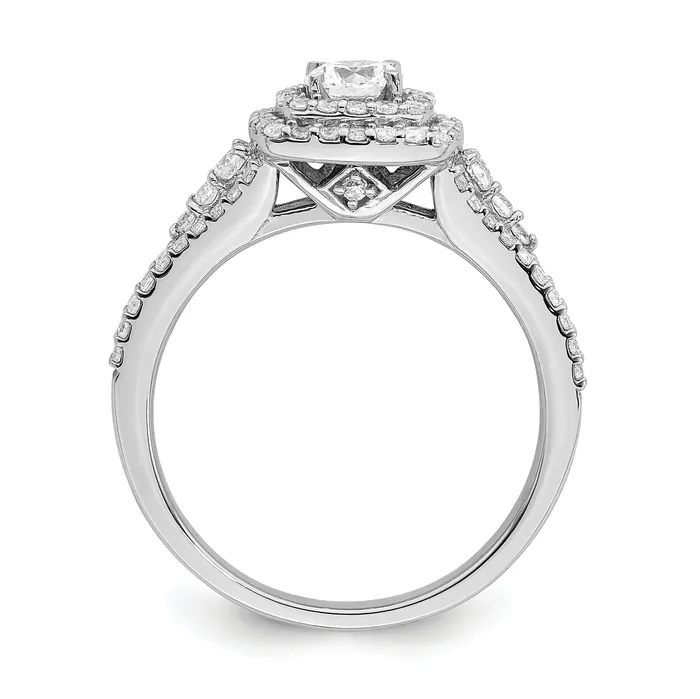 Goldia Rings 033ct CZ Solid Real 14k White Gold Engagement Ring