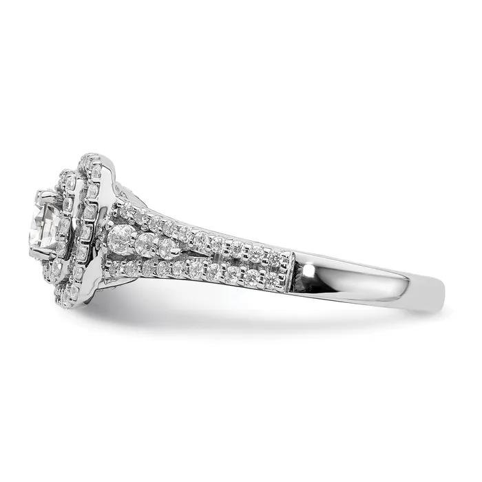 Goldia Rings 033ct CZ Solid Real 14k White Gold Engagement Ring