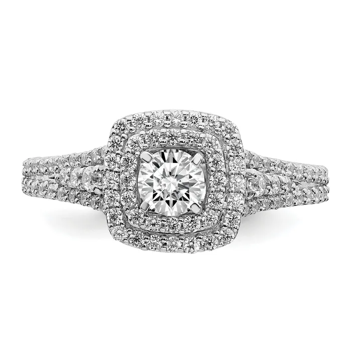 Goldia Rings 033ct CZ Solid Real 14k White Gold Engagement Ring