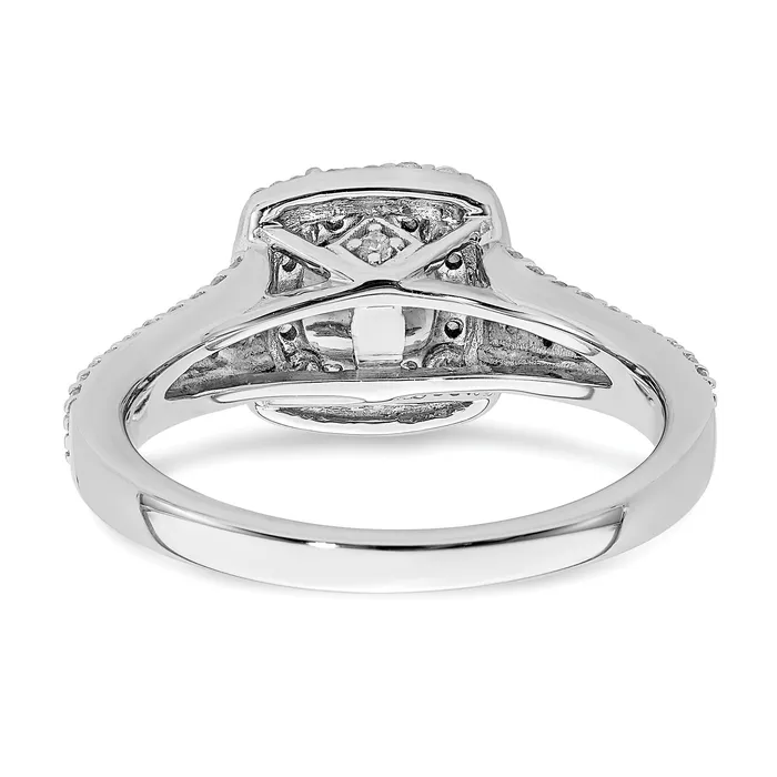 Goldia Rings 033ct CZ Solid Real 14k White Gold Engagement Ring