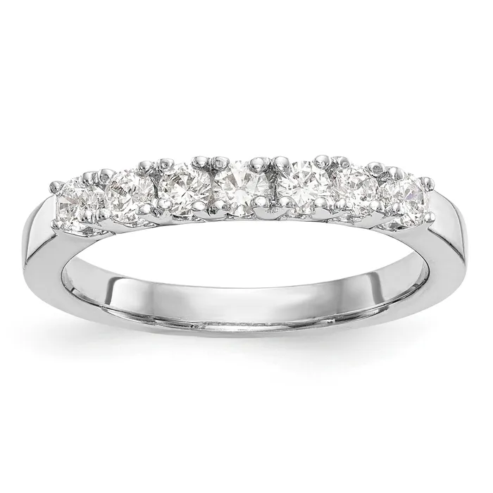 Goldia Rings 035ct CZ Solid Real 14K White Gold Wedding Wedding Band Ring