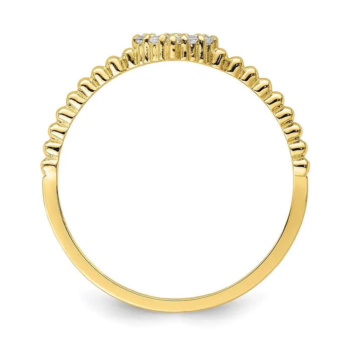 Goldia Rings 10K Yellow Gold Heart CZ Ring